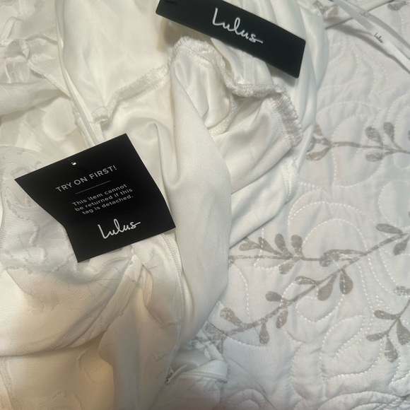 Lulu's White Ruffle Midi Dress - Picture 3 of 4